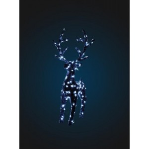 Светящийся олень в мишуре, серия 1,3 м, статика Светящийся олень в мишуре, серия 1,3 м, статика